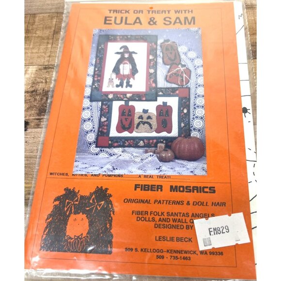 Trick Or Treat With Eula Sam Fiber MosaicsWall Hanging Pattern By Leslie Beck - Picture 2 of 3